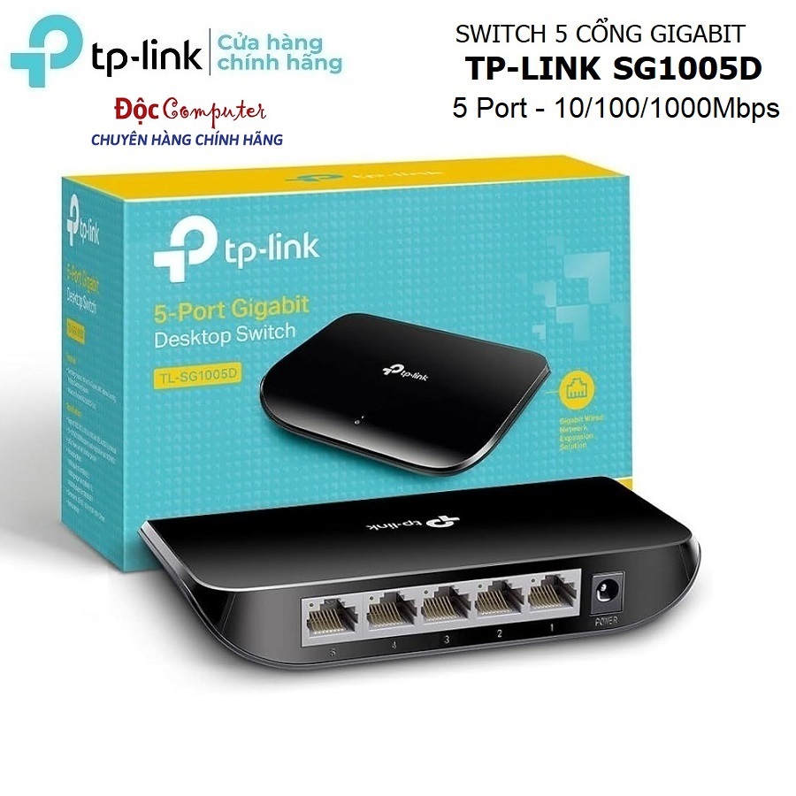 TPLink SG1005D 5-Port Gigabit Lan Network Switch (5 พอร์ต) ความเร็วเครือข่าย 100/1000Mbps (TL-SG1005
