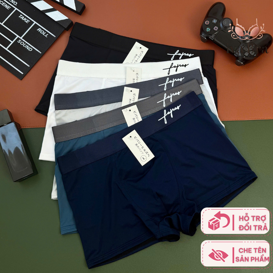 Combo of 5 Fapas Signature Mens Boxers - Minimalist Elegant นุ่ม คุณภาพสูง BXN04