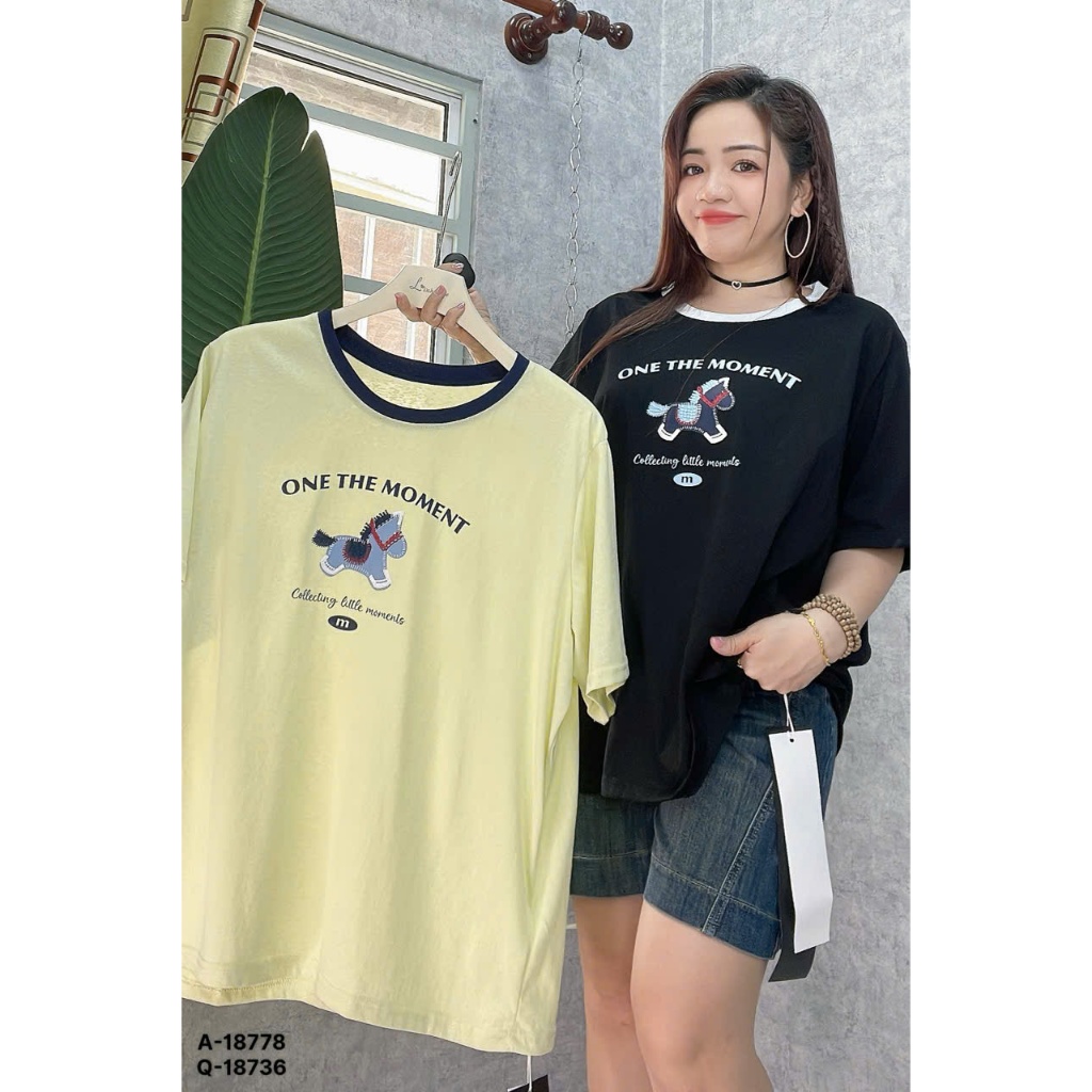 BIGSIZE QCCC OVS เสื้อยืด OverSize ทรง Ngua - คอปกผสมผ้าฝ้ายยืด -18778