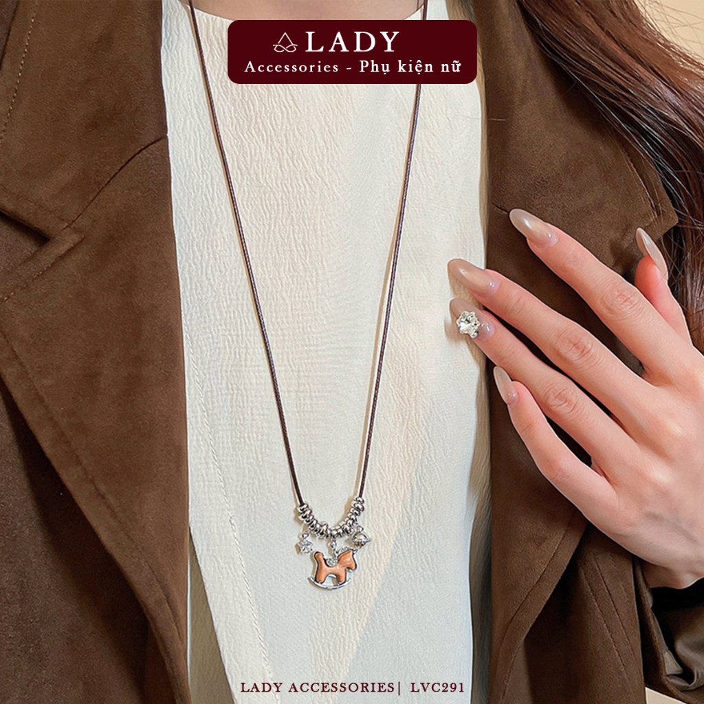 สร้อยคอเสน่ห์ม้าน่ารัก สร้อยคอยาวสไตล์เกาหลี Lady Accessories LVC291