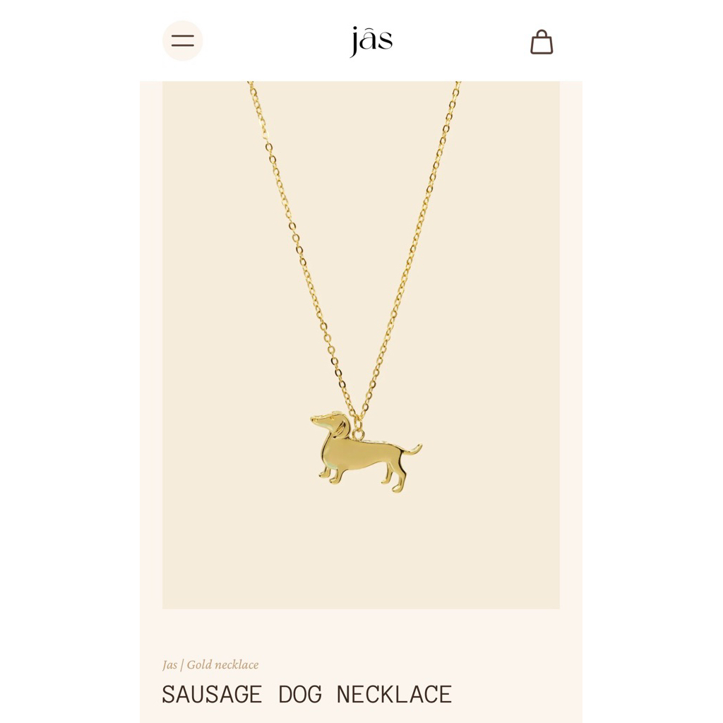 [EXPORTANT] SINSAY FULLTAG UNISEX SAUSAGE DOG NECKLACE