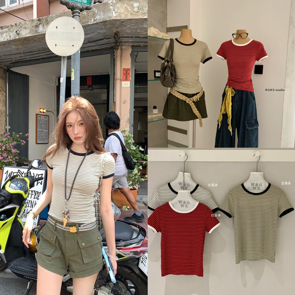 NHY.studio /WGWE/ เสื้อยืดพิมพ์ลาย 9173