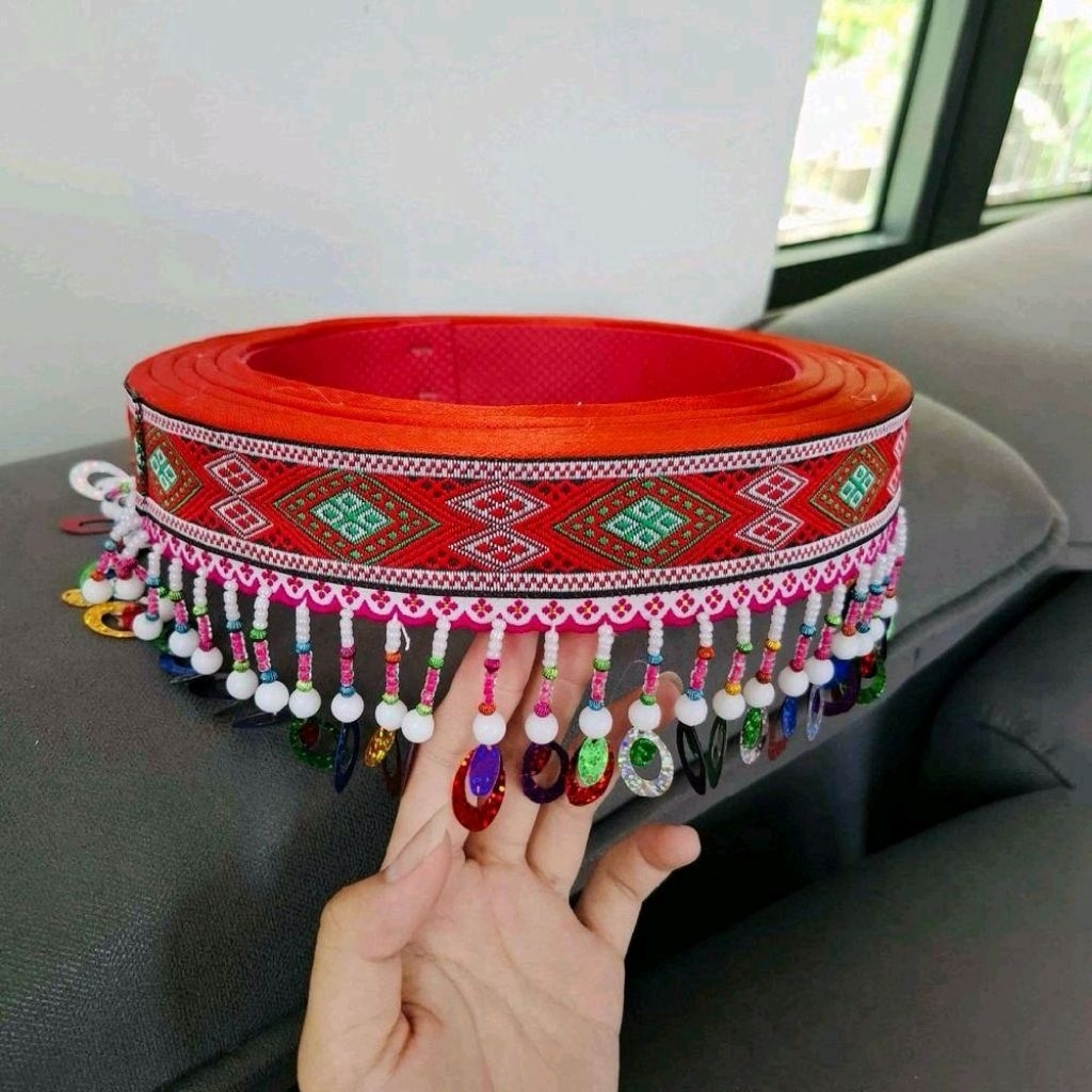 ที่คาดผมชาติพันธุ์ Hmong หนาและสวยงามสุดๆ