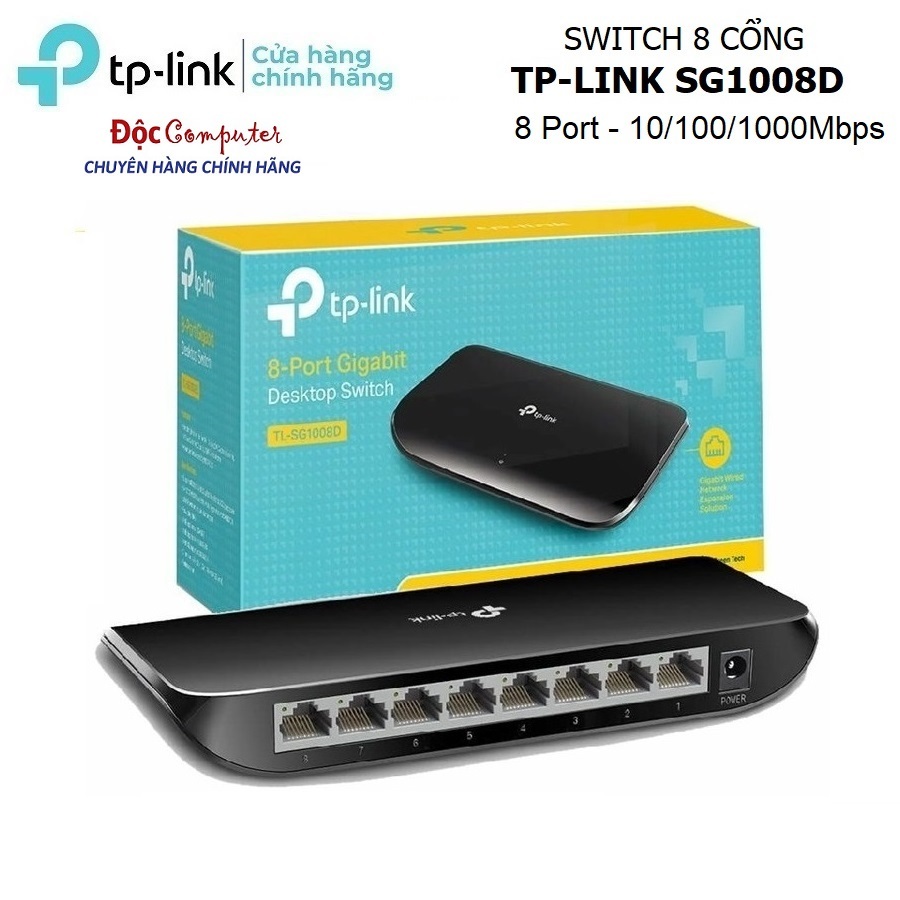 TPLink SG1008D 10/100/1000 Mbps 8-Port Gigabit Lan Network Switch (8 Port TL-SG1008D/SG1005D) - 24 เ