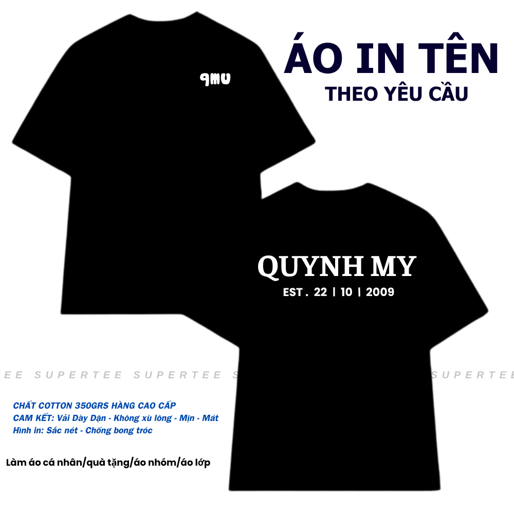 เสื้อยืดพิมพ์ลาย NAME AND ANNIVERSARY DAY - เสื้อยืด PRINTED ON DEMAND ทําจากผ้าฝ้ายคุณภาพดีเพื่อให้
