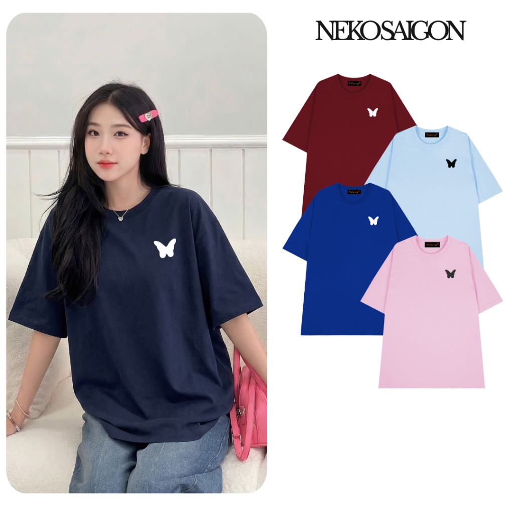 เสื้อยืดแขนหลวม Nekosg HT22 สําหรับทุกเพศ