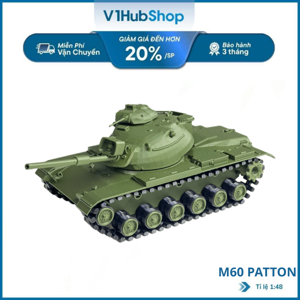 M60 โมเดลรถถัง Patton - สเกลรถทหารอเมริกา 1/48