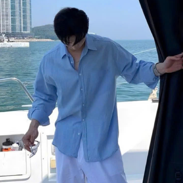 Halley A28 เสื้อเชิ้ตฤดูร้อนแขนยาวเนื้อนุ่มและเท่
