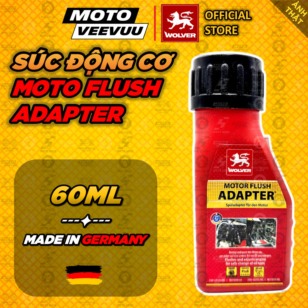 Wolver Moto Flush Adapter 60ML - ผลิตในประเทศเยอรมนี