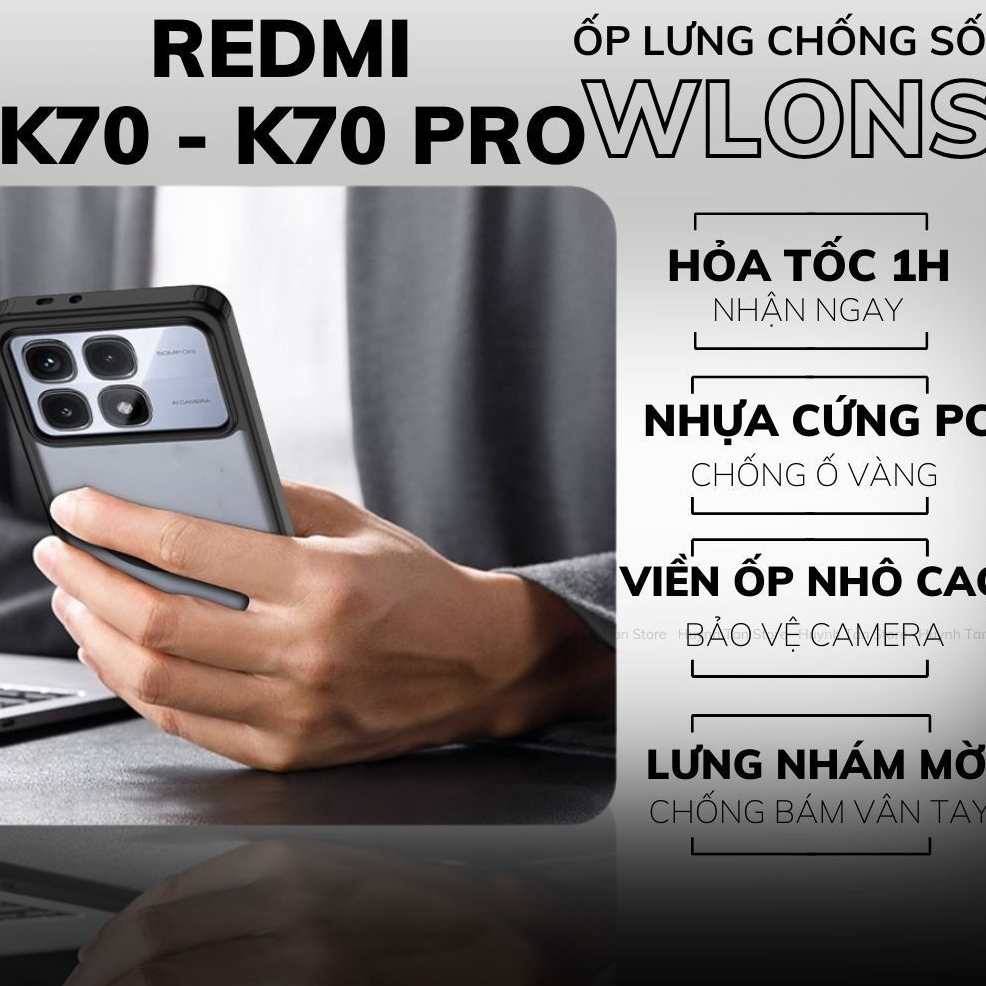 Wlons Xiaomi Redmi K70 Pro K70 K60U Mi 13T Note 13 Pro Premium Case - Anti-Yellow