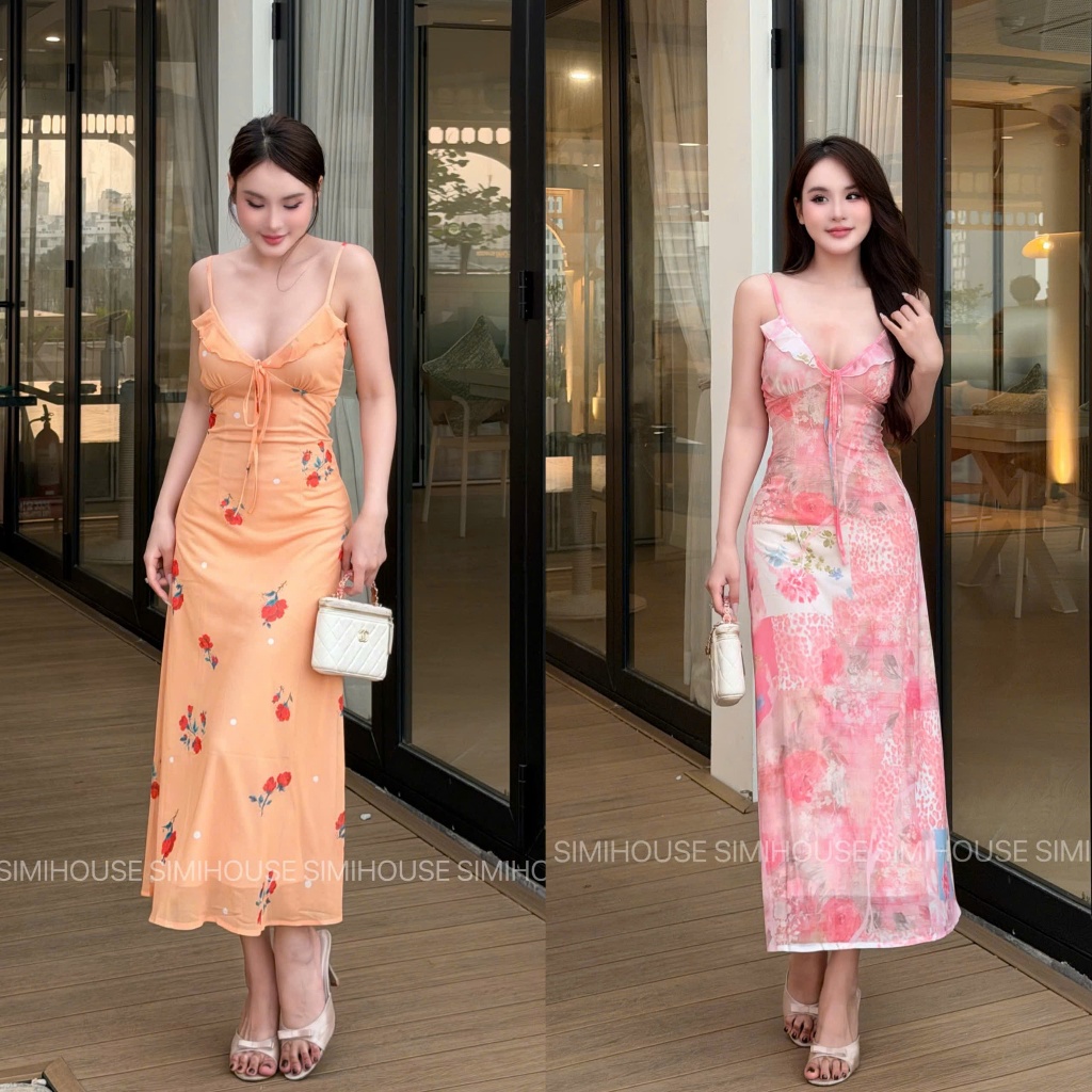 ( SIMI.STUDIO ) ชุดเดรสผ้าตาข่ายพร้อม Ruffles V777 / HOT Mesh BODY DRESS สําหรับ BEACH และ PARTY 202