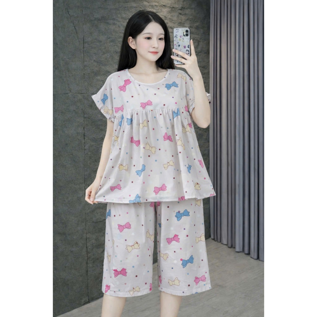 ชุดนอนสตรี Tole Linen Batwing Sleeve, ชุดนอนขนาดใหญ่คุณภาพสูงนุ่มและสวย< 75KG T14 G
