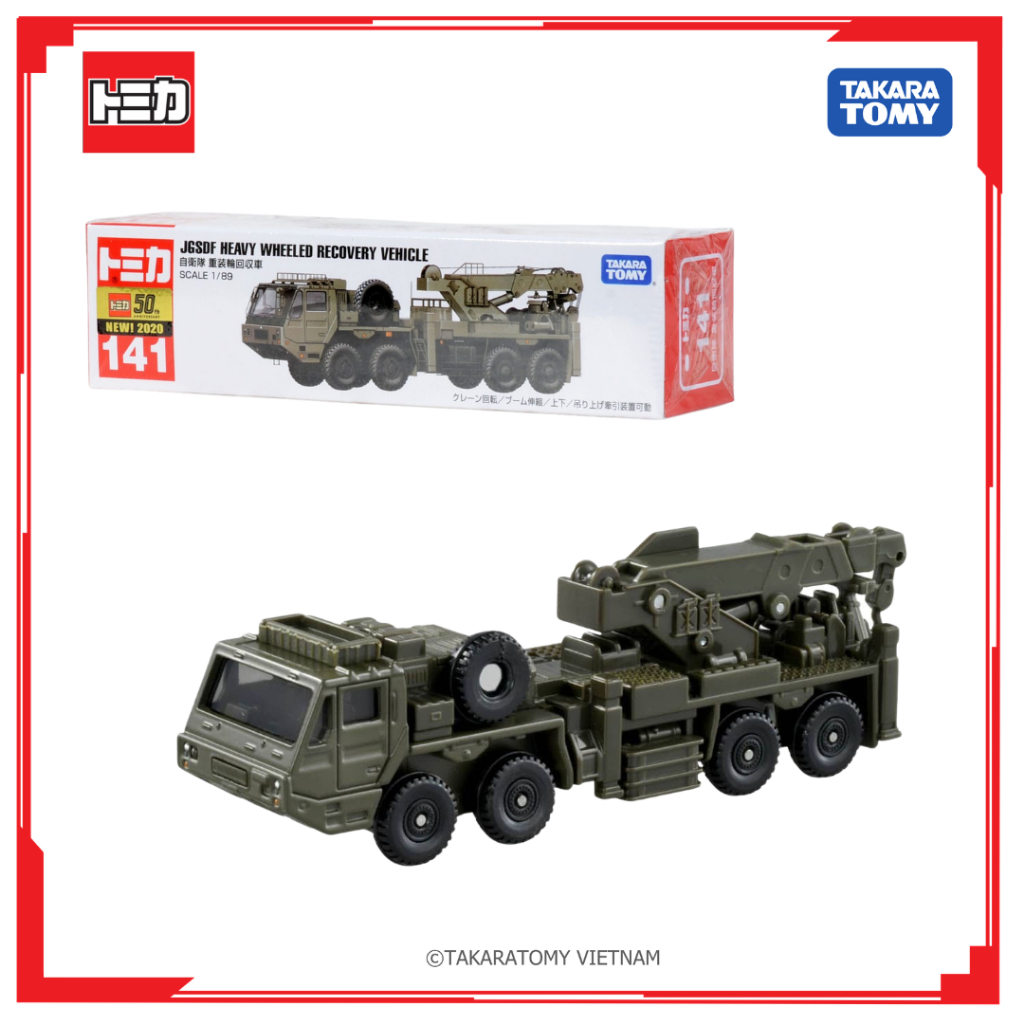 Tomica Long No.141 JSDF รถการกู้คืนล้อหนัก 156949 Fullbox ของแท้ TakaraTomy