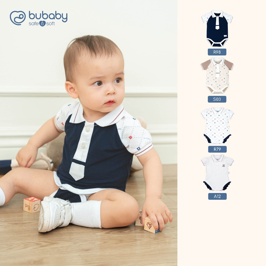 BU Baby (1M-12M) ชุดบอดี้สูทคอปกโปโลแขนสั้นคุณภาพสูงสําหรับ Bubaby Pnnie - PPN230| แรกเกิดของแท้