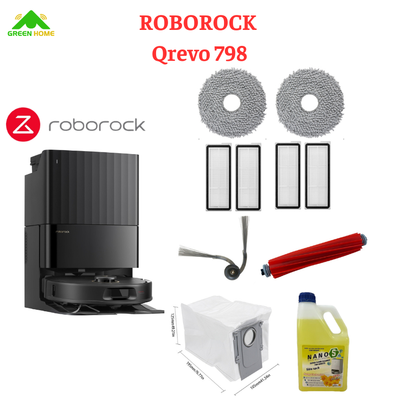 อุปกรณ์เสริมทดแทนสําหรับเครื่องดูดฝุ่นหุ่นยนต์ Roborock Qrevo 798