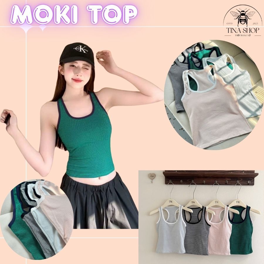 MOKI TOP - SPORTS 2-STRING SHIRT FOR FRESH SUMMER - TINA SHOP
