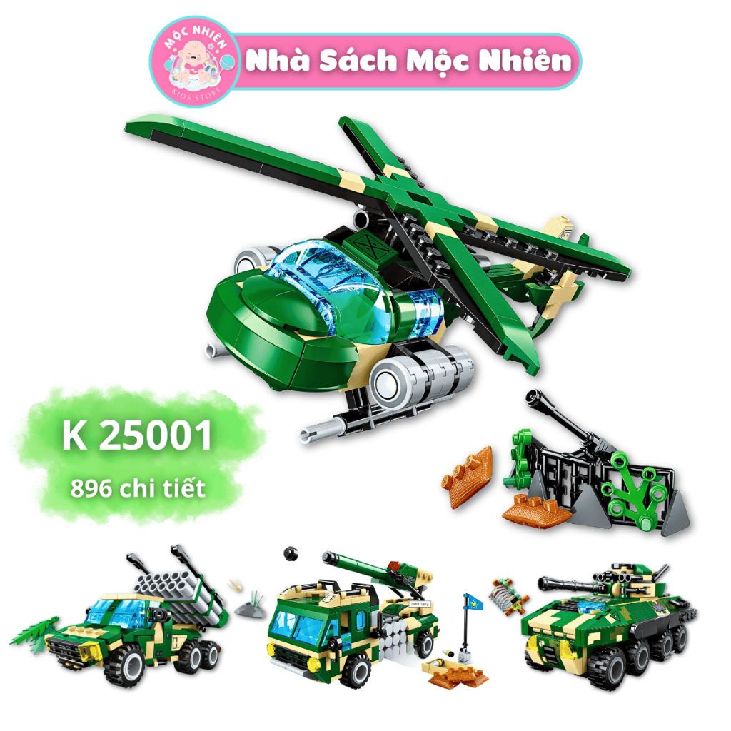 Keepplay 25001 ของเล่นประกอบ - ทีมเพื่อสันติภาพ (896 ส่วน) - รวมฟิกเกอร์ minifigs 3 ตัว