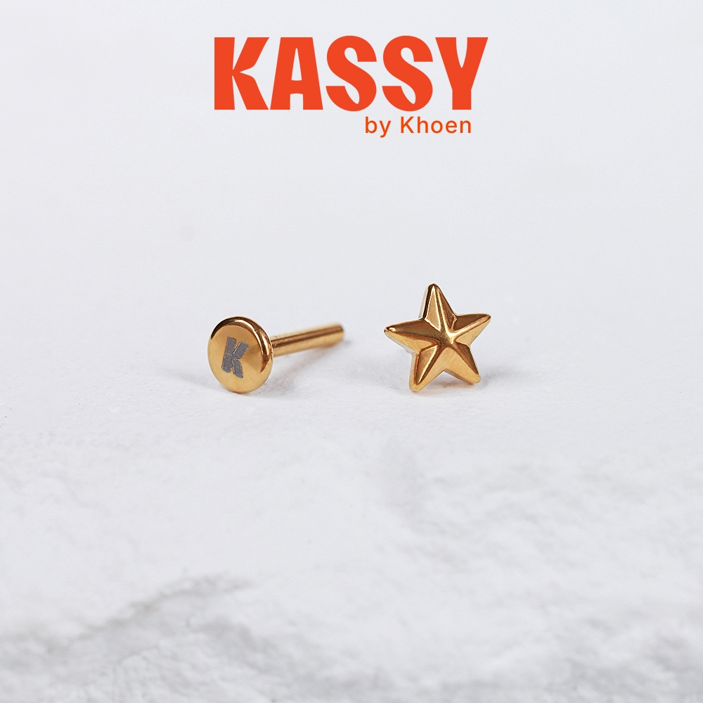(1 ชิ้น) ต่างหู Gold Star - Titanium G23 - Kassy