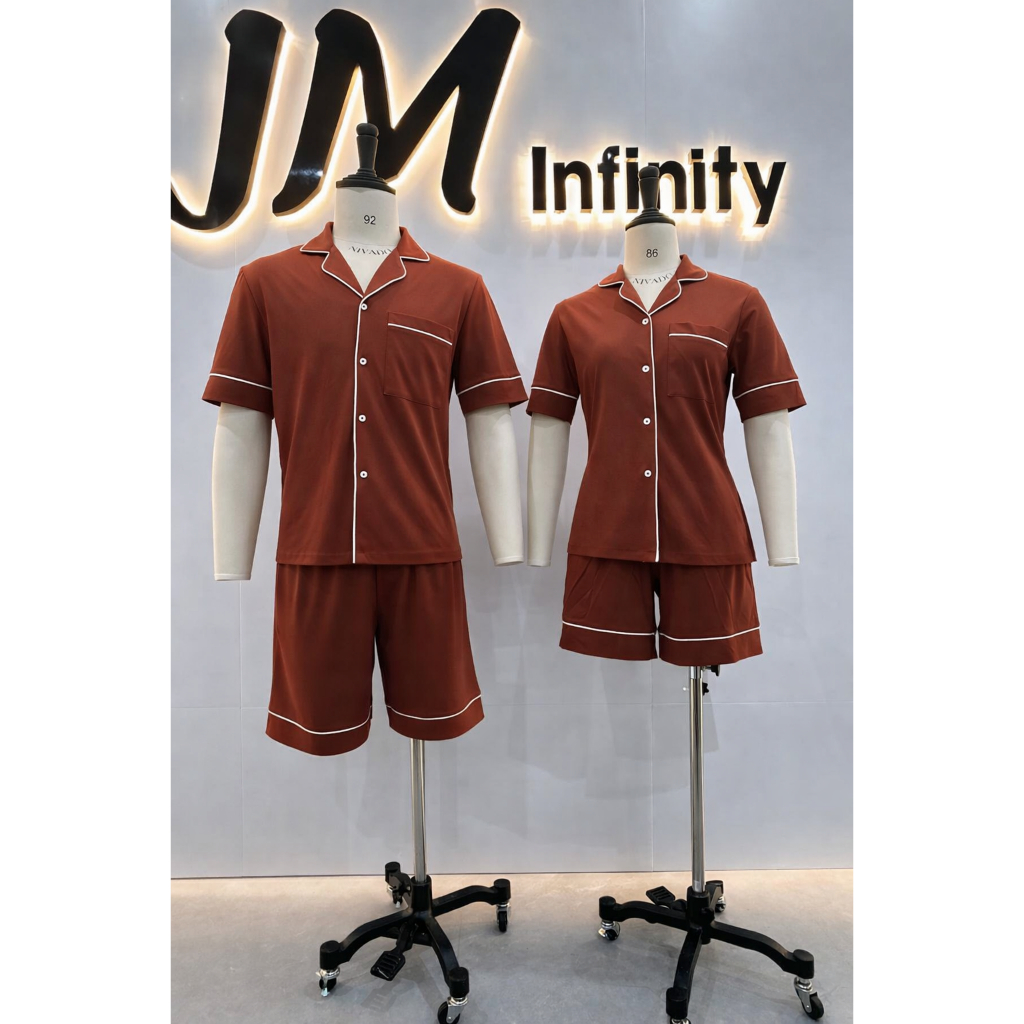 SHORT PIJAMA SET สําหรับผู้ชาย/ผู้หญิง – JMIN - MODAL PREMIUM COTTON