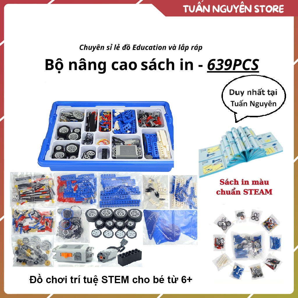 [639 ชิ้น] 9686 ชุดวิศวกรเครื่องกลพร้อมกล่องแบ่งประกอบของเล่นทางเทคนิค - ประกอบมอเตอร์คิดทางปัญญา