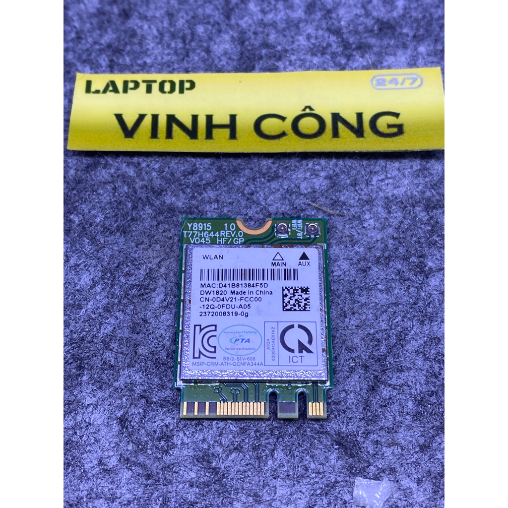 การ์ด Wifi QCNFA344A Asus X510 แล็ปท็อปถอดประกอบ