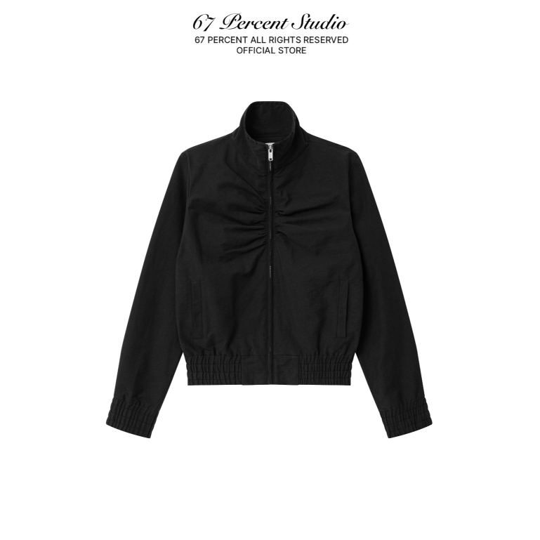 Slim โพลีเอสเตอร์ Shrug Biker Jacket 67PERCENT/67% - LINEA ZIP BLOUSE