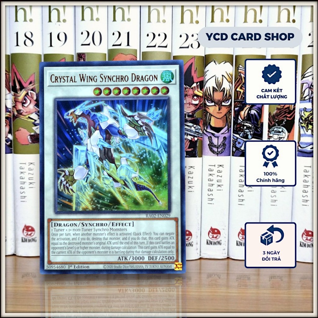 [YCDcardgame] การ์ด Yugioh ของแท้ Crystal Wing Synchro Dragon -หายากมาก [Synchro]