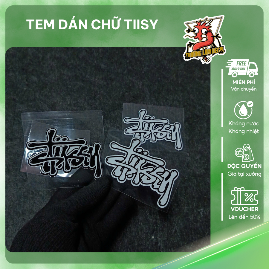 TIISY TP101 Model Sticker สูง 7 ซม. พิมพ์ 3D คมชัด เหนียวสุดๆ | สติ๊กเกอร์ทรูง ลํา