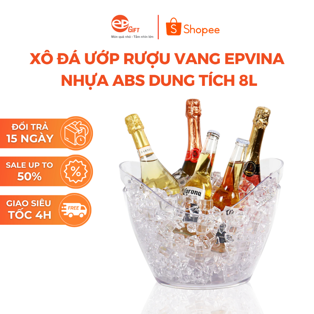 Epvina ถังน้ําแข็งพลาสติก 8L ความจุ XO1-013-M23