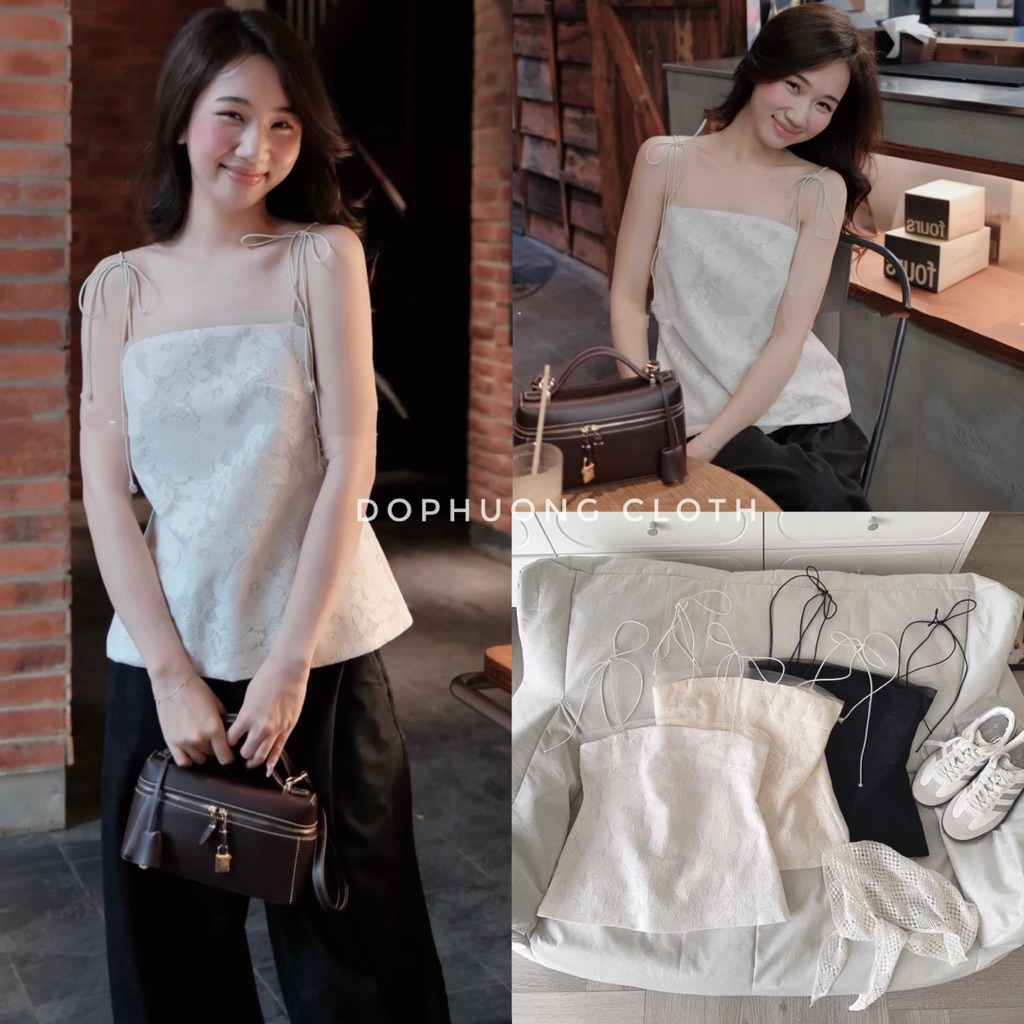 (สินค้าสวยงามมีในเอสเอ็มมีวีดีโอจริง) เสื้อลูกไม้อัดสวยมาก ท็อป2ชิ้นอกตาข่าย แบบยาว แบบผู้หญิง