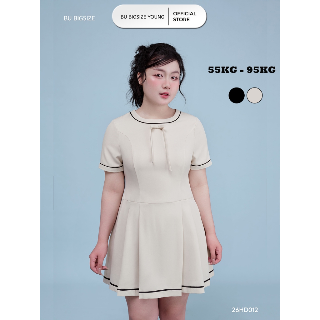 BIGSIZE เดรสคอจีบ – 26HD012 - [BU Bigsize]