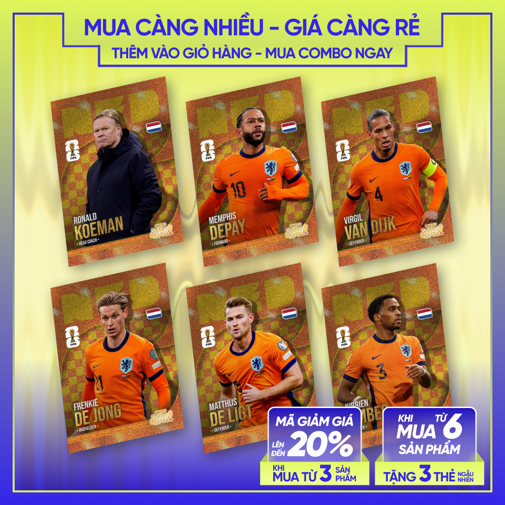 2026 WORLD CUP NETHERLANDS | การ์ดนักฟุตบอล SKYLLECTA | Depay De Ligt De Jong Van Dijk Timber Koeman