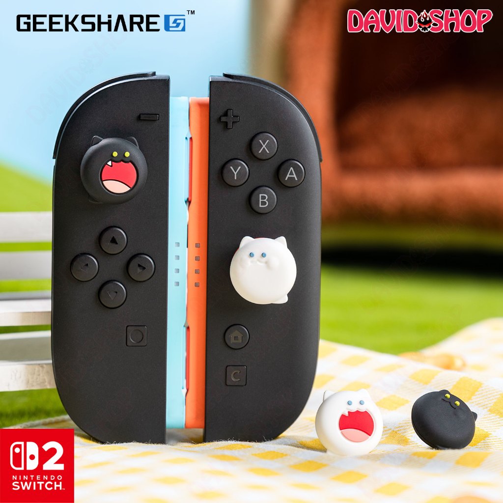 ลูกบิดอะนาล็อกแมวปากกว้างระดับพรีเมียม (GeekShare) สําหรับ Joy-Con, Pro Controller 2 - Nintendo Swit