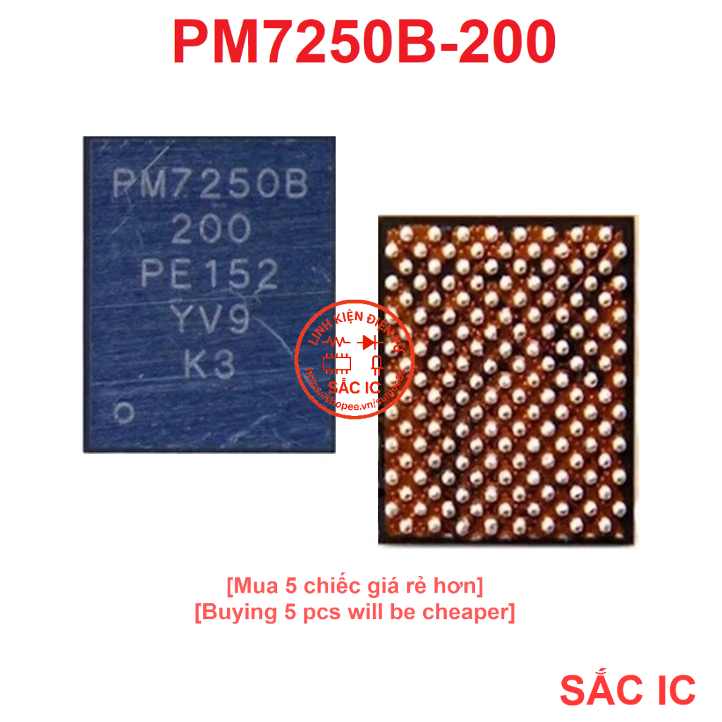 [DD][89] PM7250B 200 7250 กําลัง ic บนบอร์ด - ต้นฉบับใหม่