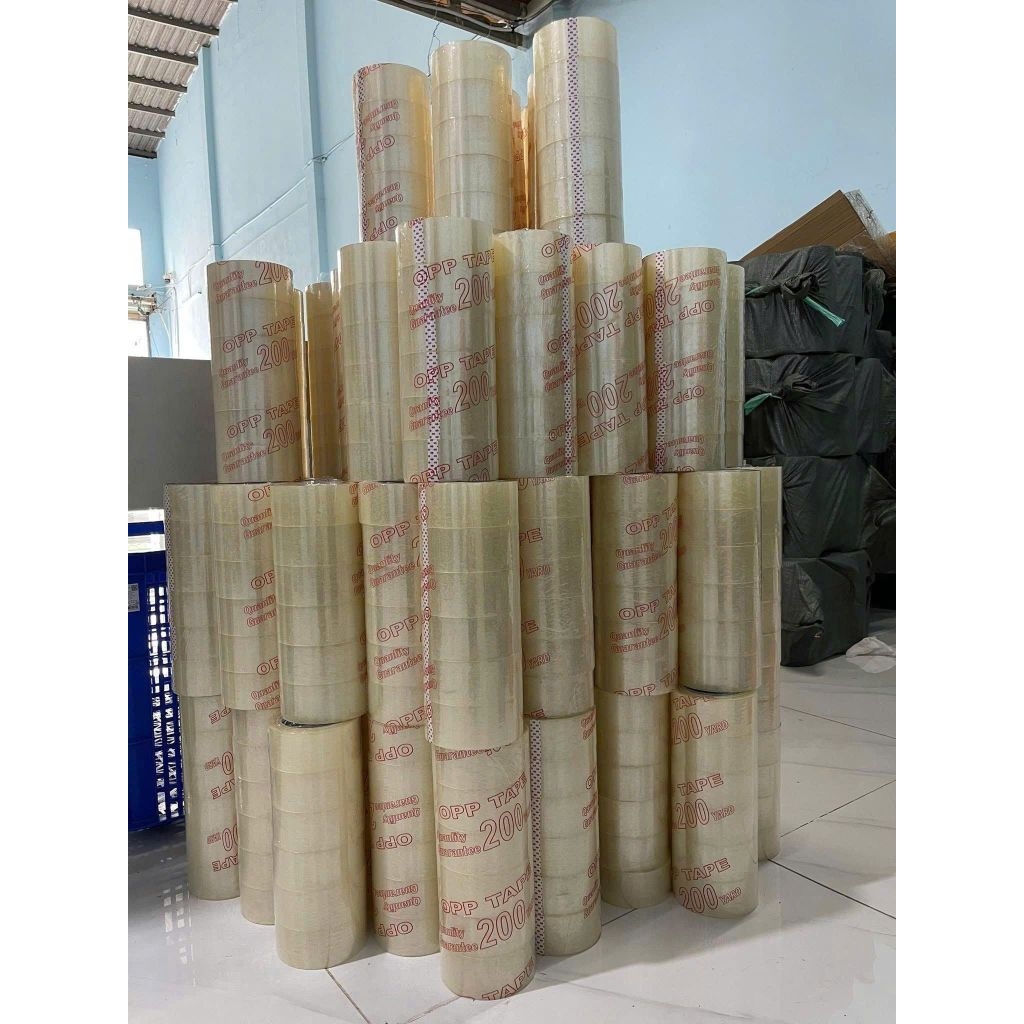 Combo 2 เทปใส 200Yard 4F8 4.8cm 1.6Kg (1 แท่ง 6 ม้วน) เทปบรรจุกาวหนา 55mic