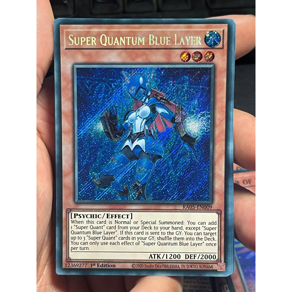 [KW2 Yugioh] [EN-UK] [Waifu] การ์ด RA05-EN009 Super Quantum Blue Layer