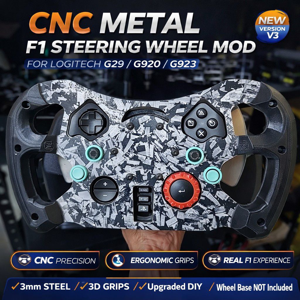 F1 Racing Wheel Mod Logitech G29 G923 G920 Real Sim อัพเกรดโลหะรุ่น V3