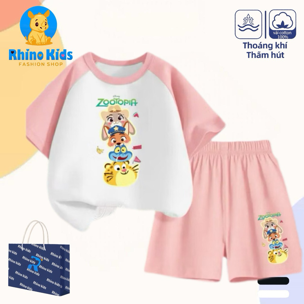 RHINO KIDS FASHION SHOP _ ชุดเด็กผู้หญิงผ้าฝ้าย 4 ทิศทาง ผลิตในเวียดนาม - DS411