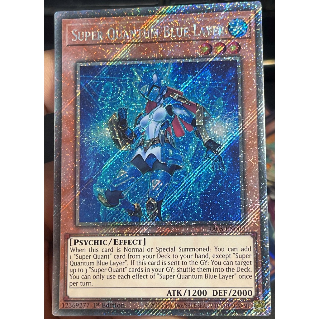 [KW2 Yugioh] [EN-UK] [Waifu] การ์ด RA05-EN009 Super Quantum Blue Layer - Platinum Rare