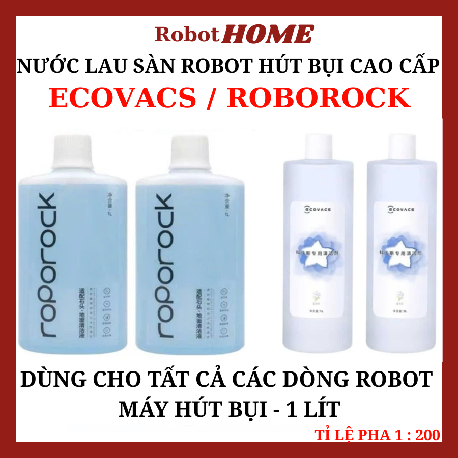 [ของแท้] น้ํายาทําความสะอาดสําหรับเครื่องดูดฝุ่นหุ่นยนต์ Ecovacs Deebot 1 ลิตร