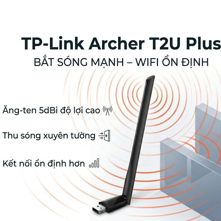 ตัวรับสัญญาณ USB Wifi TP-Link Archer T2U / T3U Plus มาตรฐาน AC รองรับตัวรับสัญญาณ wifi สําหรับพีซีแล