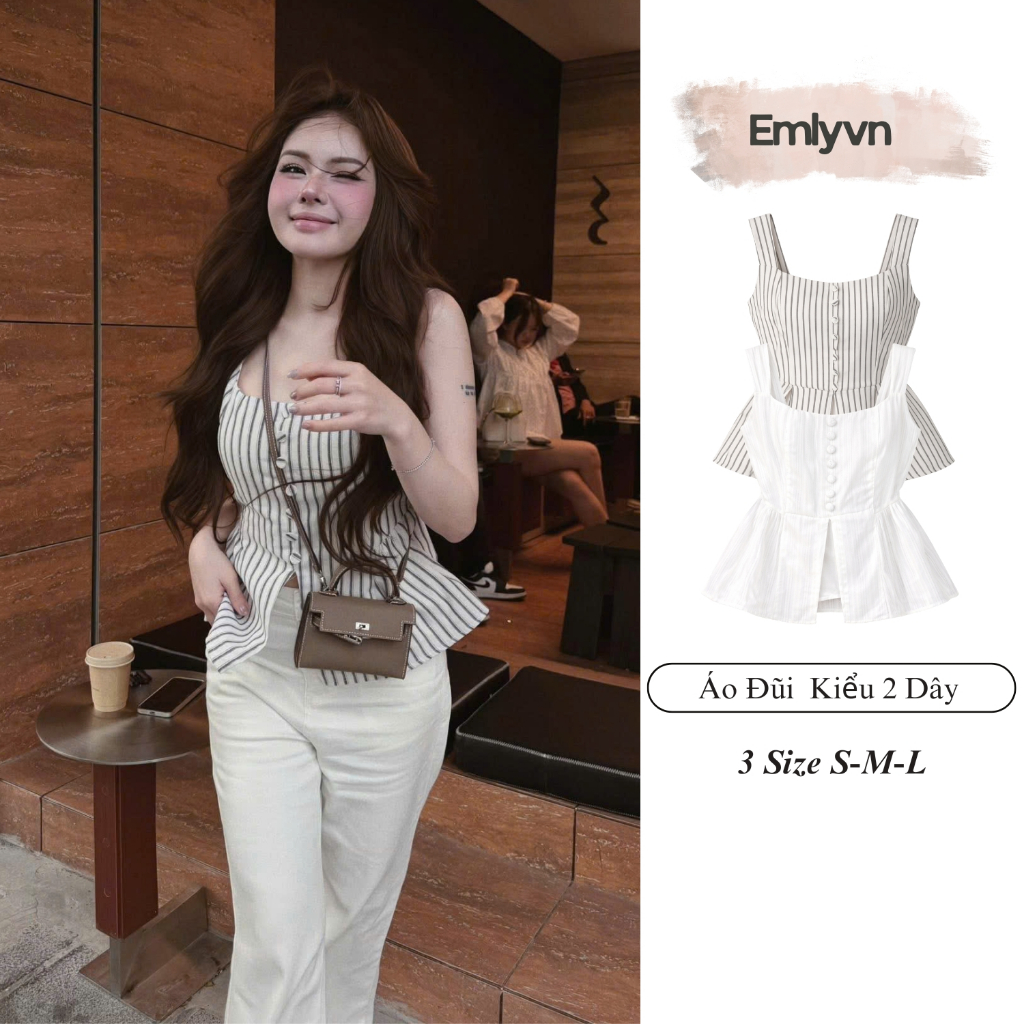 EMLY - เสื้อกล้าม 2 ชิ้น แยกเอว Top Hot Trend Summer 2026