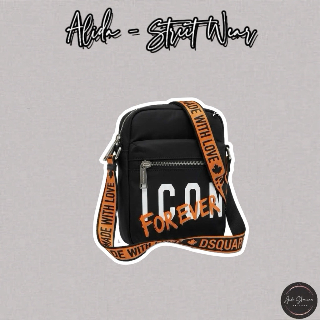 ️[คุณภาพสูง] D1S 1con Forever Crossbody Bag Full Box - White Letter Accent with High Quality Red Str