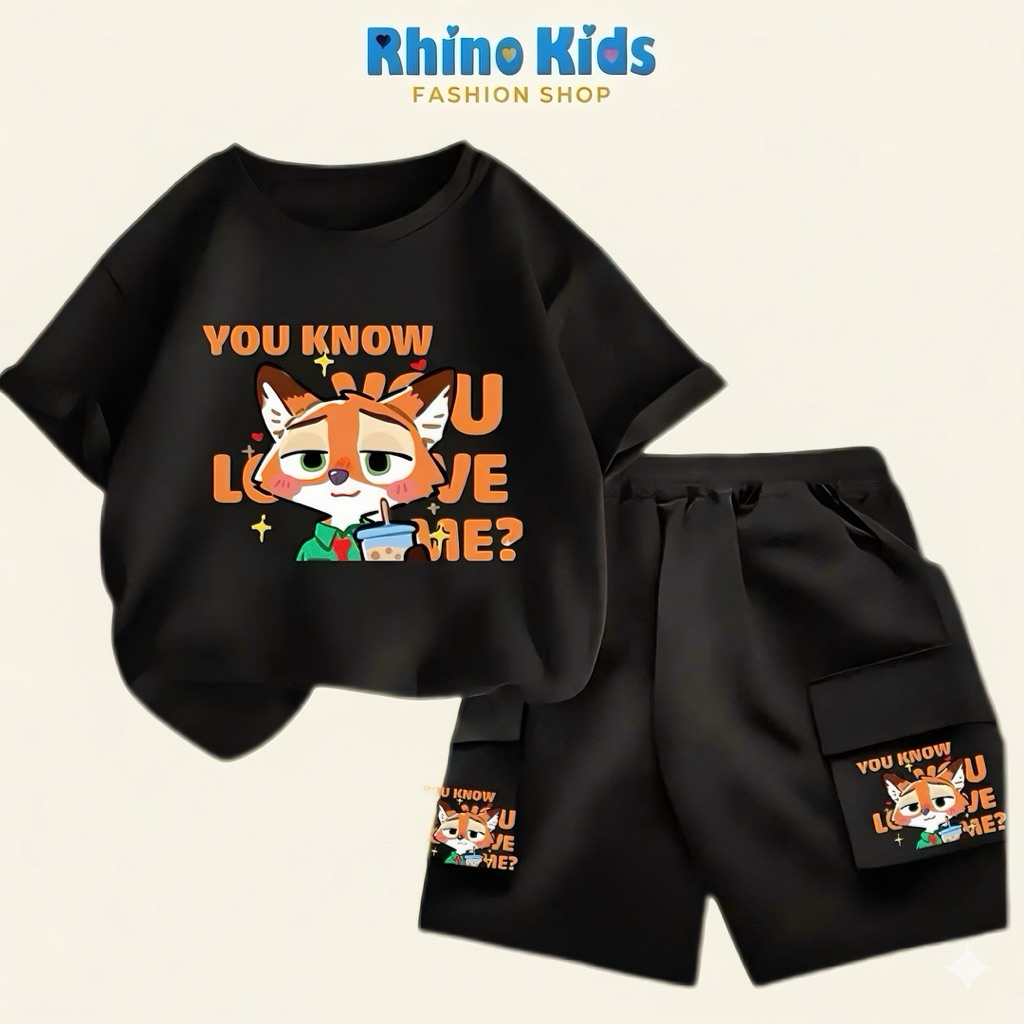 RHINO KIDS FASHION SHOP _ สูทเด็กชายพร้อมกล่องผ้าฝ้าย 4 ทิศทาง made in Vietnam DS421