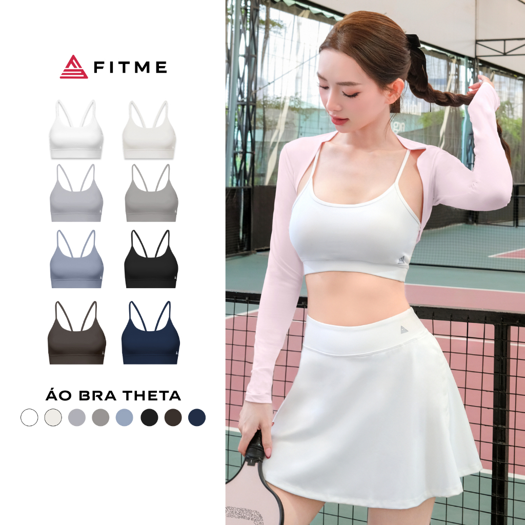 Fitme Theta บราโยคะยิมสําหรับผู้หญิงพร้อมโฟมกันกระแทก ยกกระชับหน้าอกทําจากยางยืดกีฬาคุณภาพสูงยืดและสะดวกสบาย BRTT