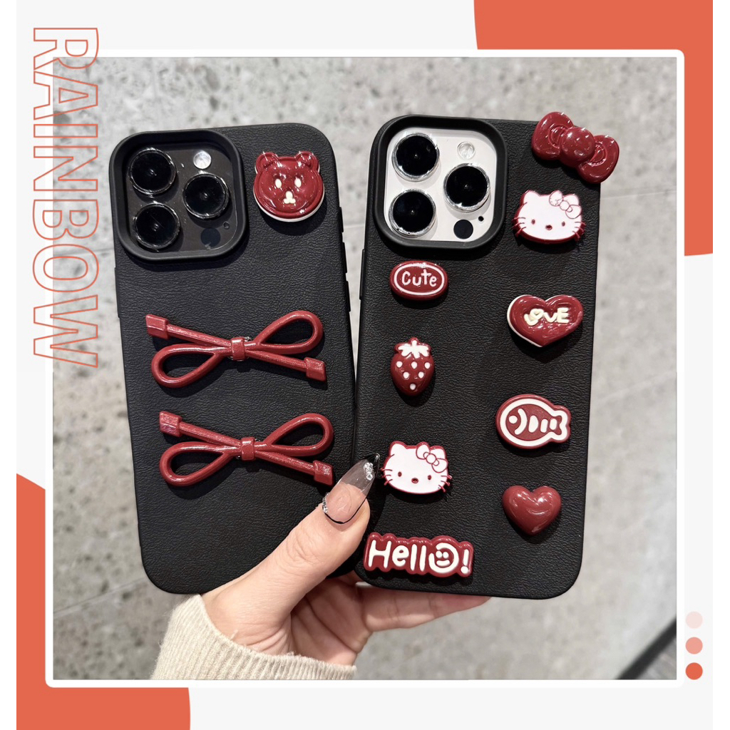 IPhone Case Kitty Red Bow Powerful Scarlet Red - Sunny Case