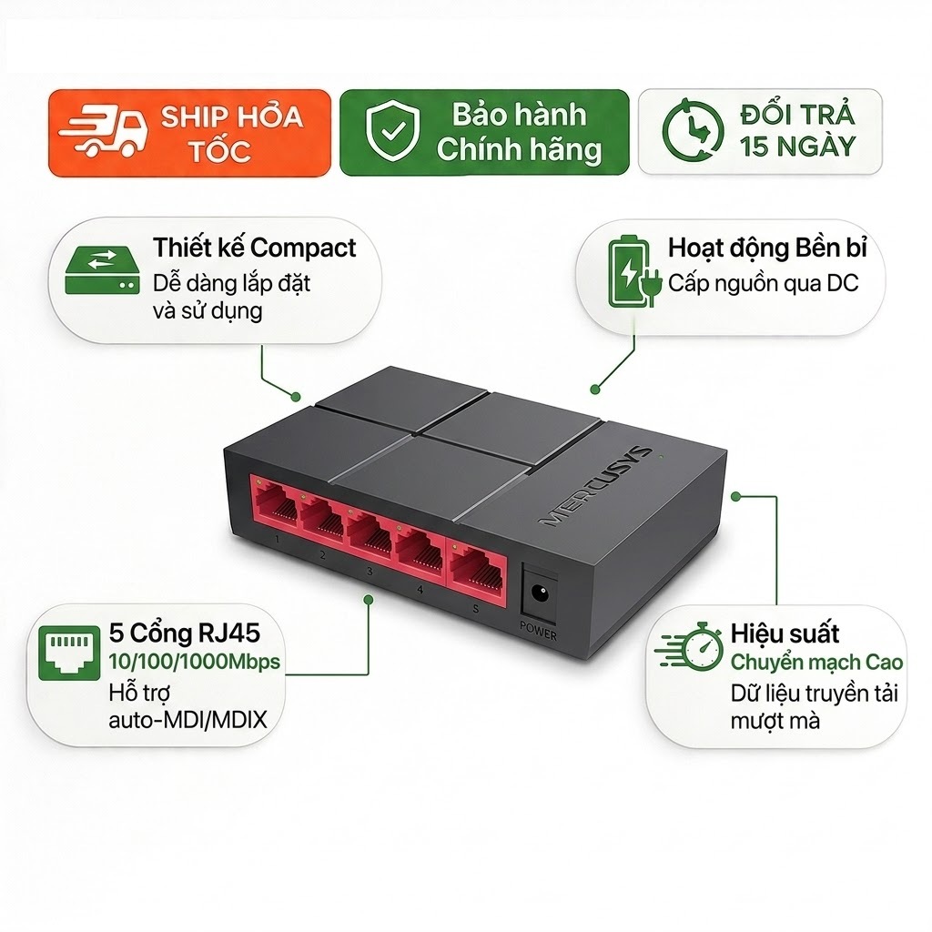 Mecusys MS105G ของแท้ ความเร็วสูงเสถียร – สารละลายเครือข่ายที่มีประสิทธิภาพ