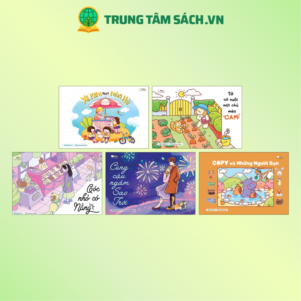 หนังสือ - สมุดระบายสี รถไอศครีมหวาน แมวส้ม มุมซันนี่น้อย ดูดาว แคปตี้และผองเพื่อน (อ๊ด 5 เล่ม)