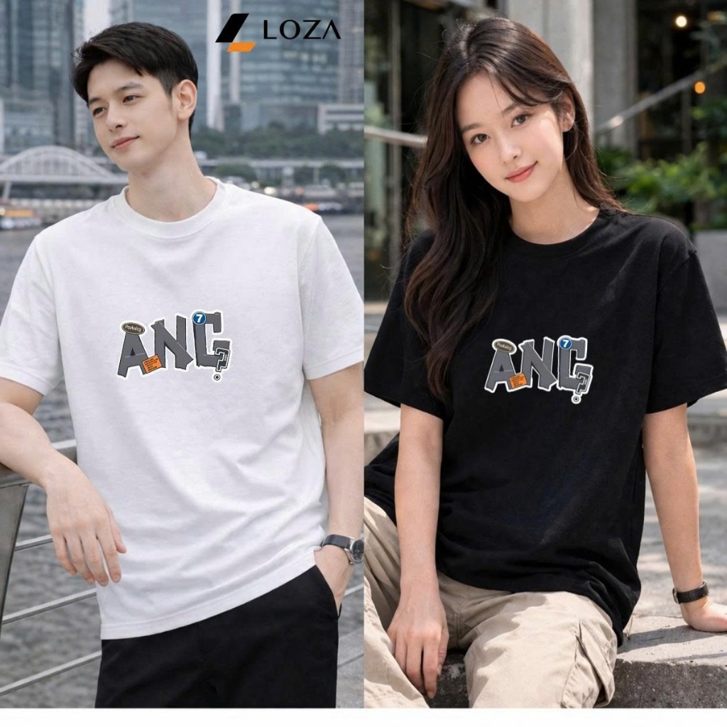 เสื้อยืด Unisex สําหรับผู้ชายและผู้หญิง พิมพ์ลาย ANG ผ้าคอตตอน 100% LOZA UX30 - US8511