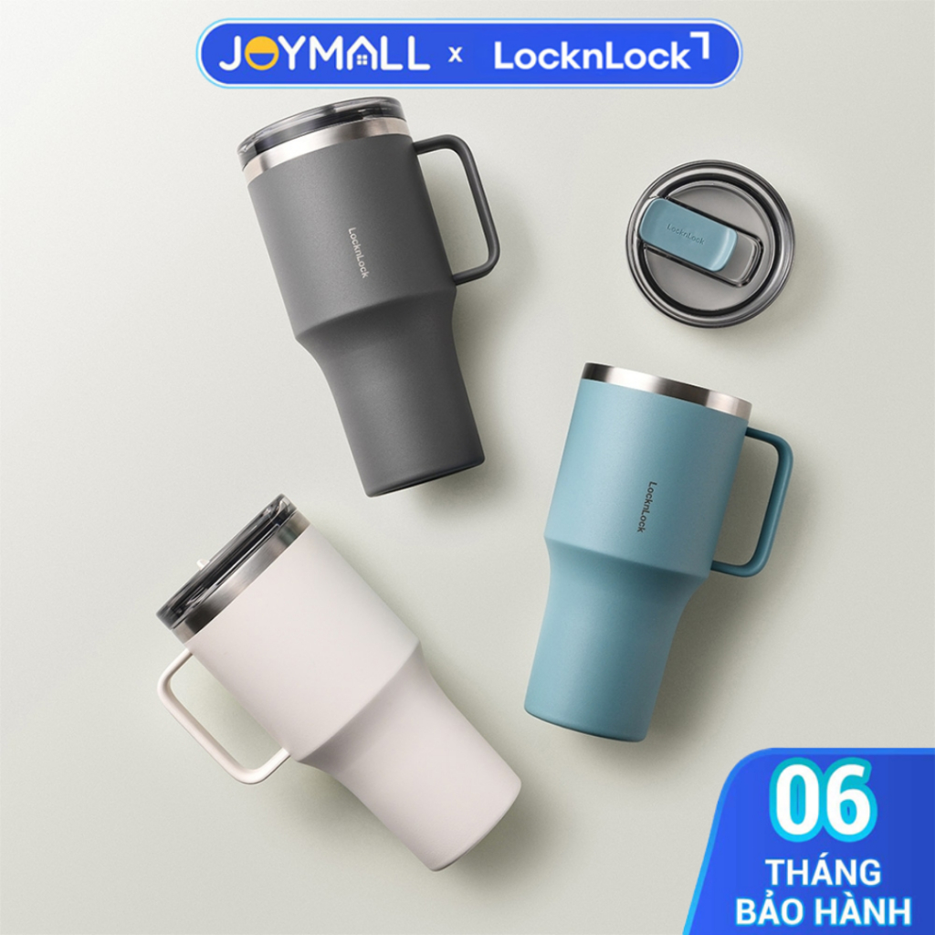 LocknLock Metro King LHC4326 กระติกน้ําร้อน 820ml สแตนเลส สินค้าแท้ มีหูหิ้ว - JoyMall
